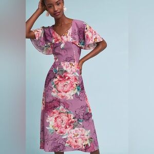 SILK Anthropologie Kachel Dress Size 10